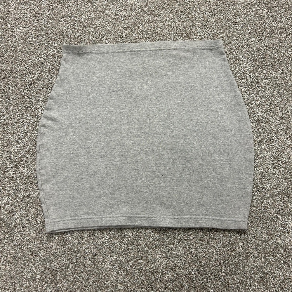 Vintage Y2K Betty Blue Skirt Womens Small Gray Jersey Pencil Mini Stretch
